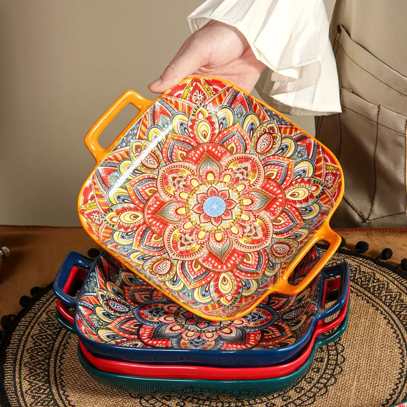 Bohemian Ceramic Salad Plate